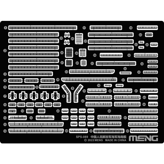 1/700 PLA Navy Hainan PE Parts for MENG-PS007