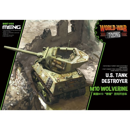 World War Toons - US Tank Destroyer M10 Wolverine [snap-fit Q version]