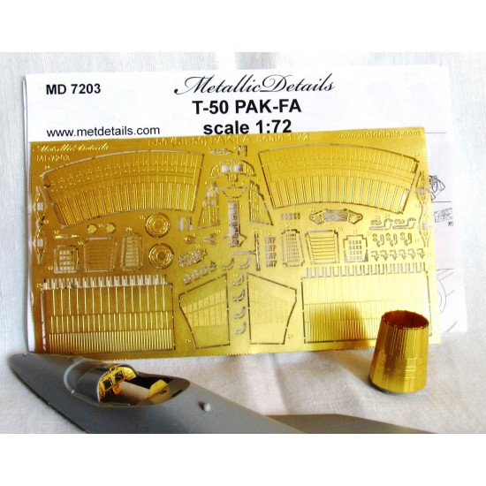 1/72 Sukhoi T-50 PAK-FA Detail Set for Zvezda kit #7275 (1 Photo-etched Sheet)