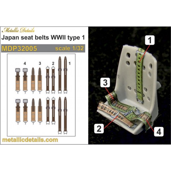 1/32 WWII Japanese Seatbelts 3D Decals Type #1