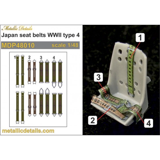 1/48 WWII Japanese Seatbelts 3D Decals Type #4