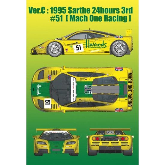 1/24 Full Detail Kit: McLaren F1 GTR Ver.C '95 Sarthe 24h 3rd #51 [Mach One Racing]