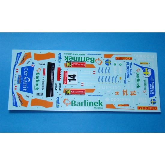 1/24 Ford Fiesta WRC M. Solowow - Rally Sweden 2014 Decal for Belkits BEL-003