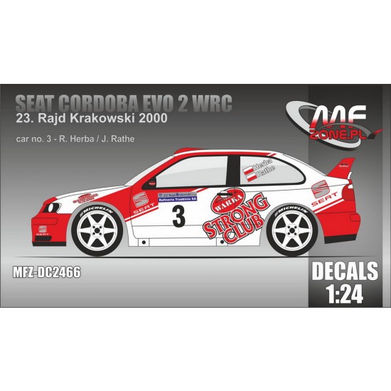 1/24 Seat Cordoba EVO 2 WRC Herba - 23rd Krakow Rally 2000 Decal