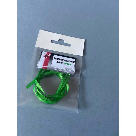 Green Seatbelt material 3mm wide