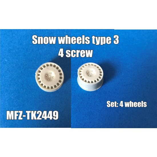 1/24 16'' Snow Wheels Type 3, 4 Screw