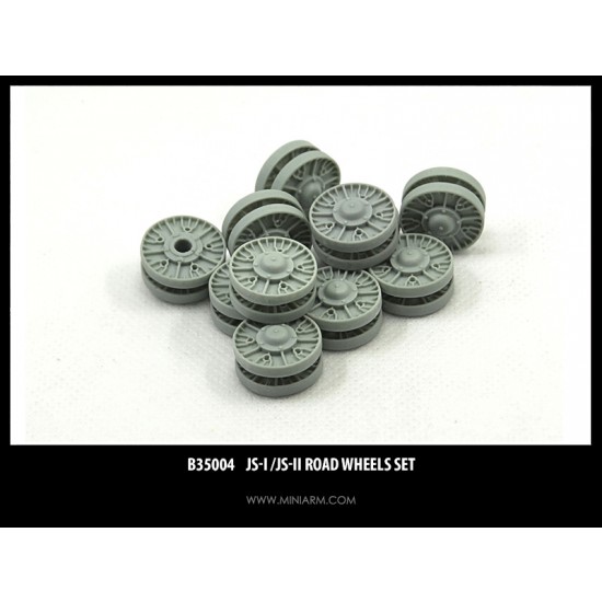 1/35 JS-I/JS-II Road Wheels Set for Tamiya/Dragon/Zvezda/Trumpeter kits (14 pcs)