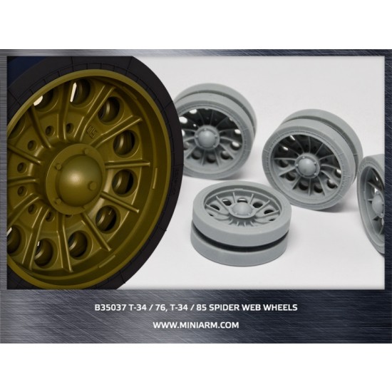 1/35 T-34/76 & T-34/85 Spider Web Wheels for Dragon/Zvezda kits