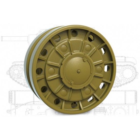 1/35 KV Roadwheel set (reinforced wribs, 1941) for Zvezda/Tamiya/Trumpeter kits