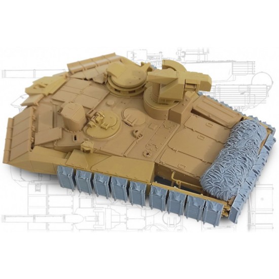 1/35 T-90M Turret Soft Case ERA Blocks (24pcs) for Tiger kits