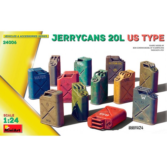 1/24 US Type 20L Jerrycan (12pcs)