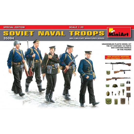 1/35 Soviet Naval Troops - Special Edition (5 figures w/Weapons and Equipment)