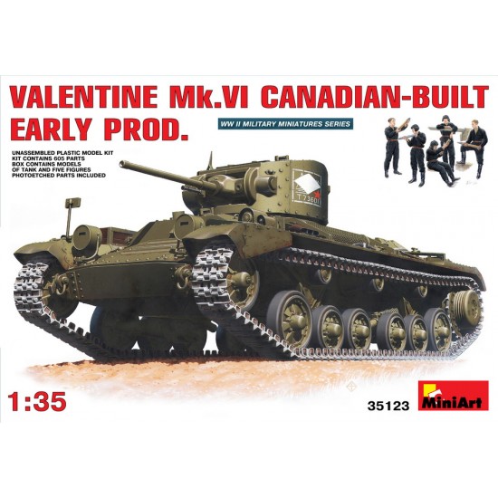 1/35 Valentine Mk.VI Canadian - Early Production with 5 figures