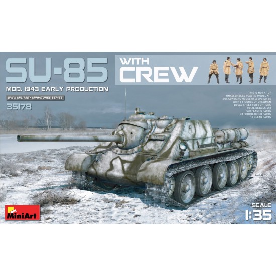 1/35 WWII Soviet Self-Propelled Gun Su-85 Mod.1943 Early Production with Crew