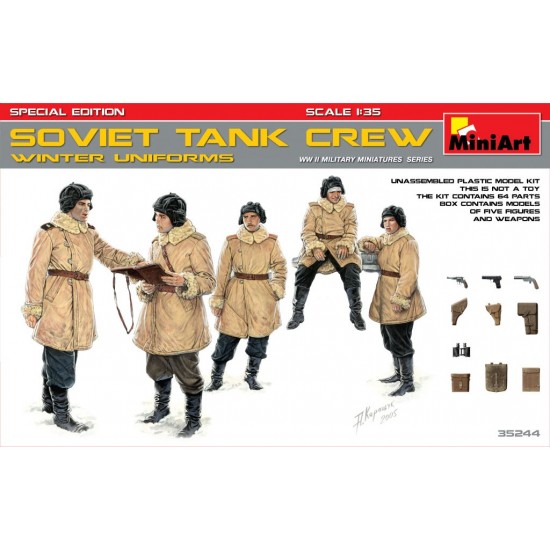 1/35 WWII Soviet Tank Crew Winter Uniforms (special edition, 5 figures)