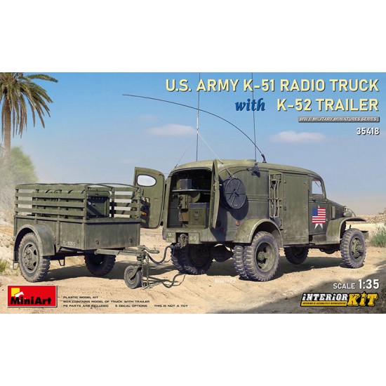 1/35 US Army K-51 Radio Truck w/K-52 Trailer [Interior Kit]