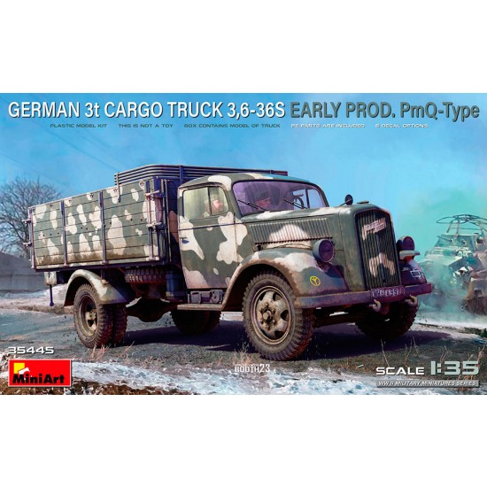 1/35 German 3t Cargo Truck 3.6-36S Early Production PmQ-Type