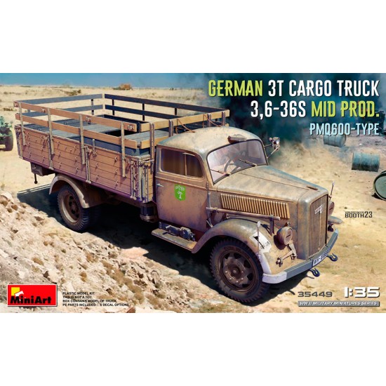 1/35 German 3t Cargo Truck 3.6-36S Mid Prod. PMQ600-Type