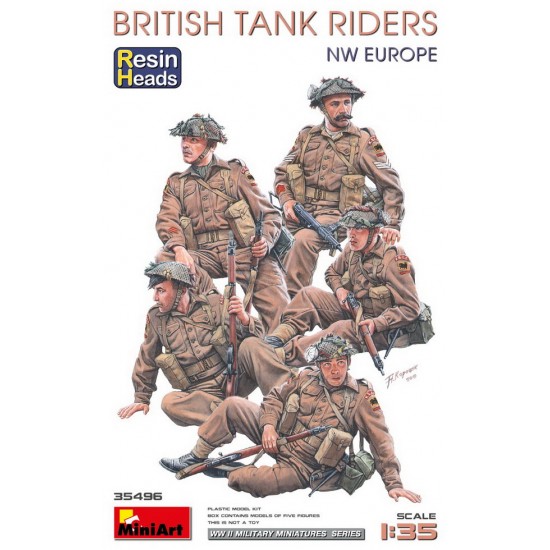 1/35 British Tank Riders (NW Europe) with Resin Heads