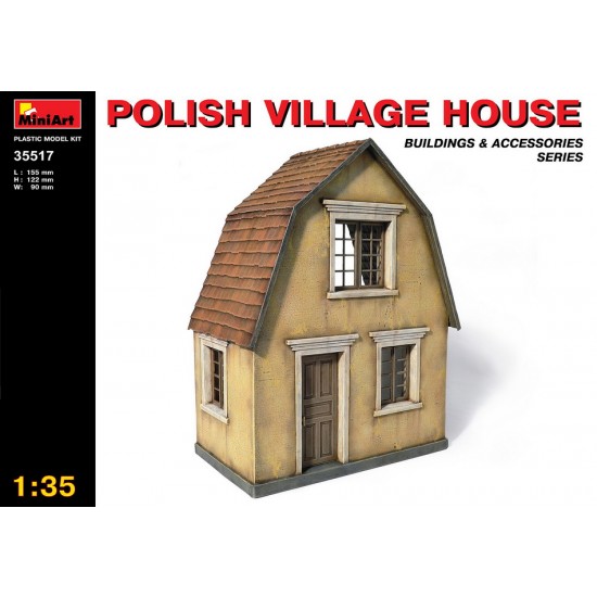 1/35 Polish Village House (House Size L x H x W: 155mm x 122mm x 90mm)