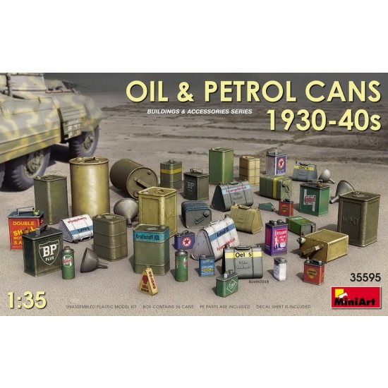 1/35 Oil and Petrol Cans 1930-40s (36 cans)