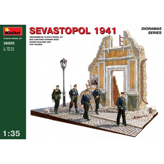 1/35 Sevastopol 1941 (Ruined Building+5 figures+Diorama Base, Base Size: 205mm x 135mm) 