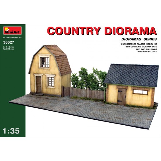 1/35 Country Diorama (2 Building+Diorama Base, Base Size: 515mm x 225mm)