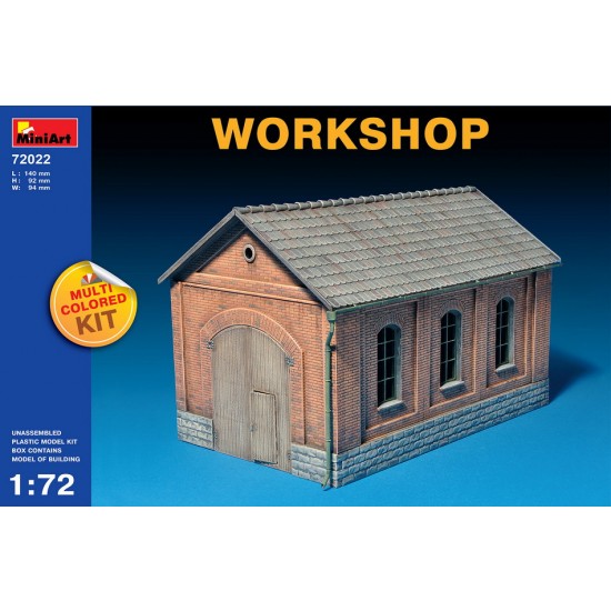 1/72 Workshop (Building Size L x H x W: 140mm x 92mm x 94mm)