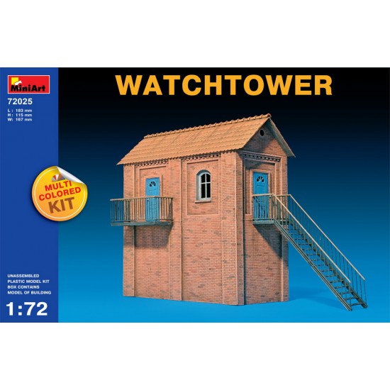 1/72 Watchtower (Building Size L x H x W: 183mm x 115mm x 167mm) 