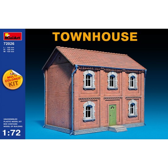 1/72 Townhouse (Building Size L x H x W: 144mm x 120mm x 120mm)