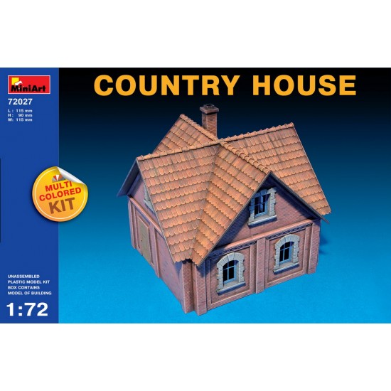 1/72 Country House (Building Size L x H x W: 115mm x 90mm x 115mm)