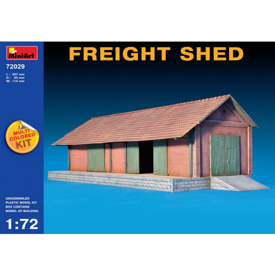 1/72 Freight Shed (Building Size L x H x W: 307mm x 92mm x 115mm)