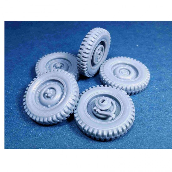 1/24 Jeep Wheels 6.00x16 Military Pattern for Italeri kits