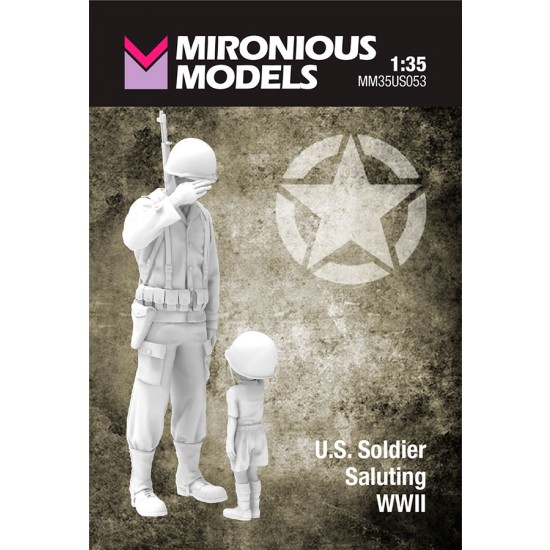 1/35 WWII US Soldier Saluting (2 figures)