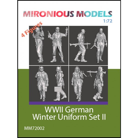 1/72 WWII German Winter Uniform Set II (4 figures)