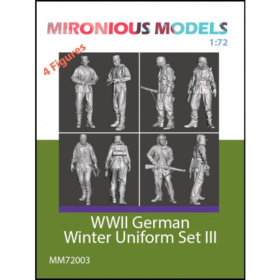 1/72 WWII German Winter Uniform Set III (4 figures)