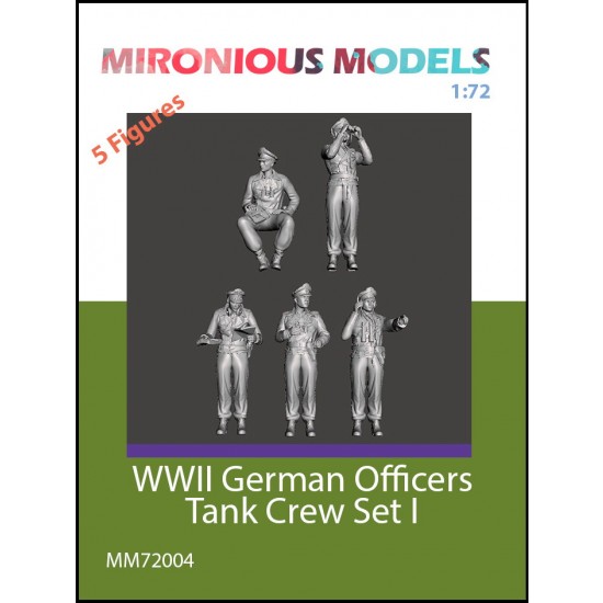 1/72 WWII German Officers Tank Crew Set I (5 figures)