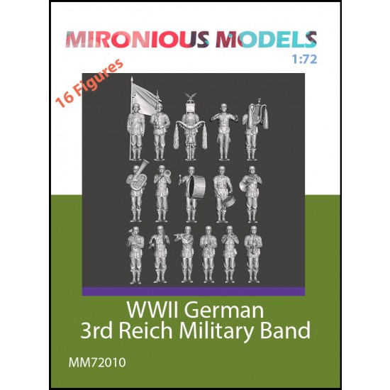 1/72 WWII German 3rd Reich Military Band (16 figures)