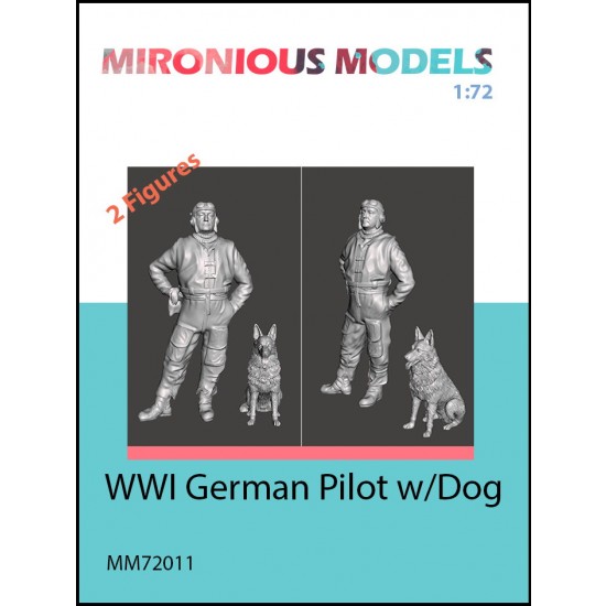 1/72 WWI German Pilot with Dog