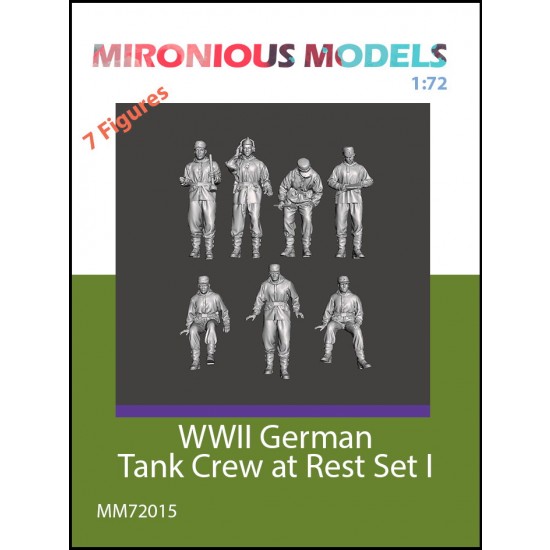 1/72 WWII German Tank Crew at Rest Set I (7 figures)