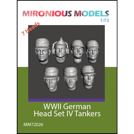 1/72 WWII German Head Set IV Tankers (7pcs)