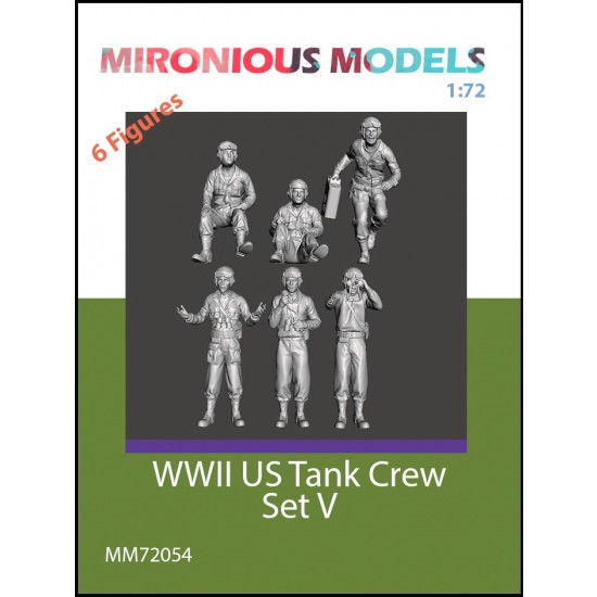 1/72 WWII US Tank Crew Set V (6 figures)