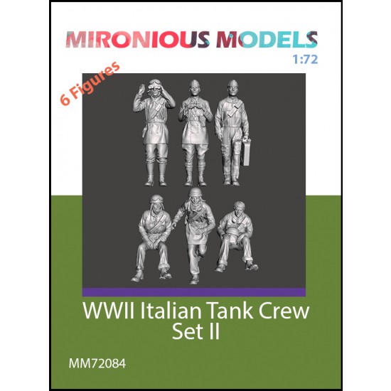 1/72 WWII Italian Tank Crew Set II (6 figures)