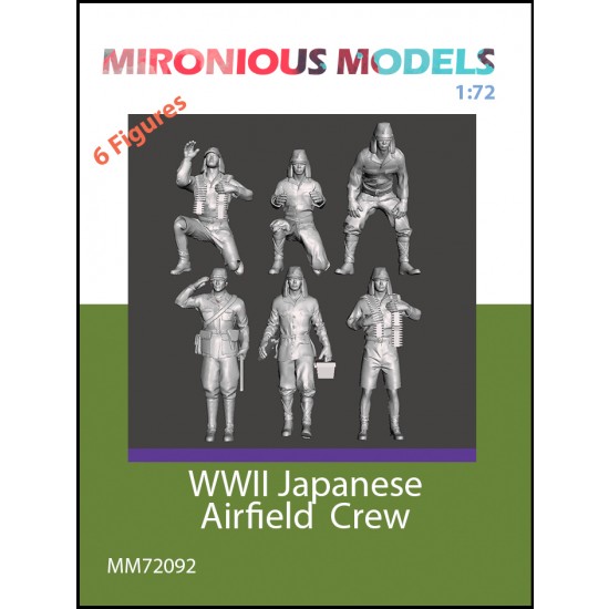 1/72 WWII Japanese Airfield Crew with Accessories (6 figures)