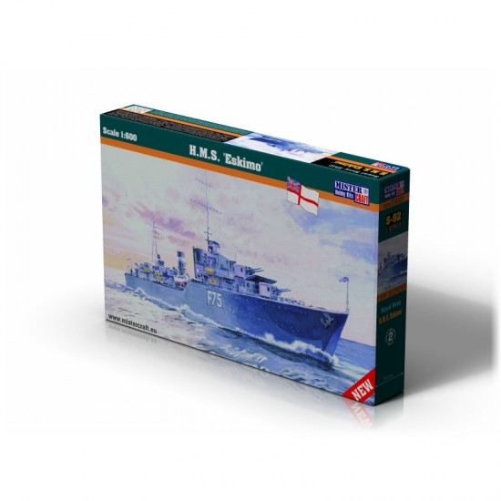 1/600 WWII British HMS Eskimo Tribal-class Destroyer