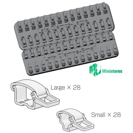 1/35 WWII German Type 1.2 Clamps set Late Type