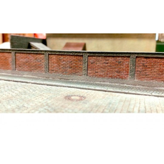 N Scale 1/160 Brick Fence