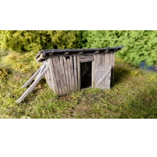 1/144 1/160 Wooden Structures Ruined shed