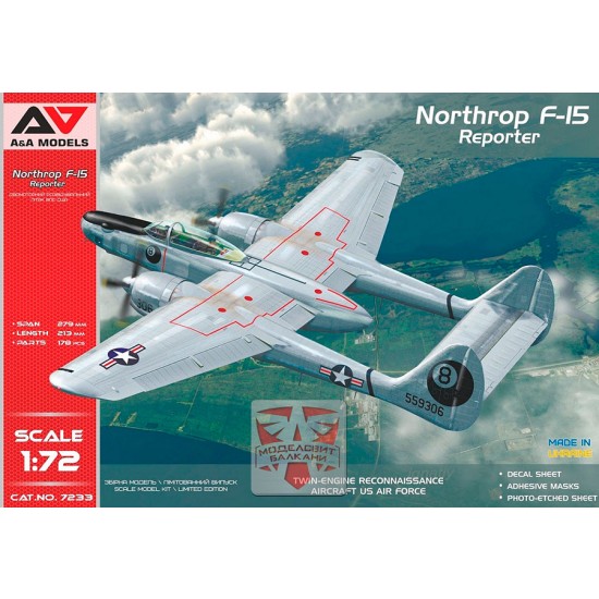 1/72 Northrop F-15A Reporter Reconnaissance Aircraft