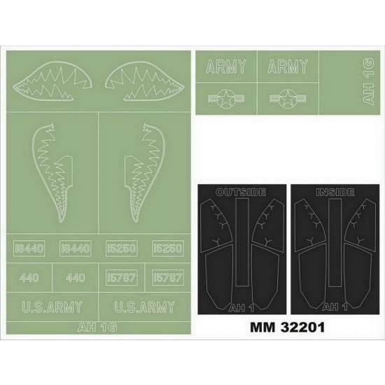 1/32 Bell AH-1G Cobra Masking for ICM kits #32063